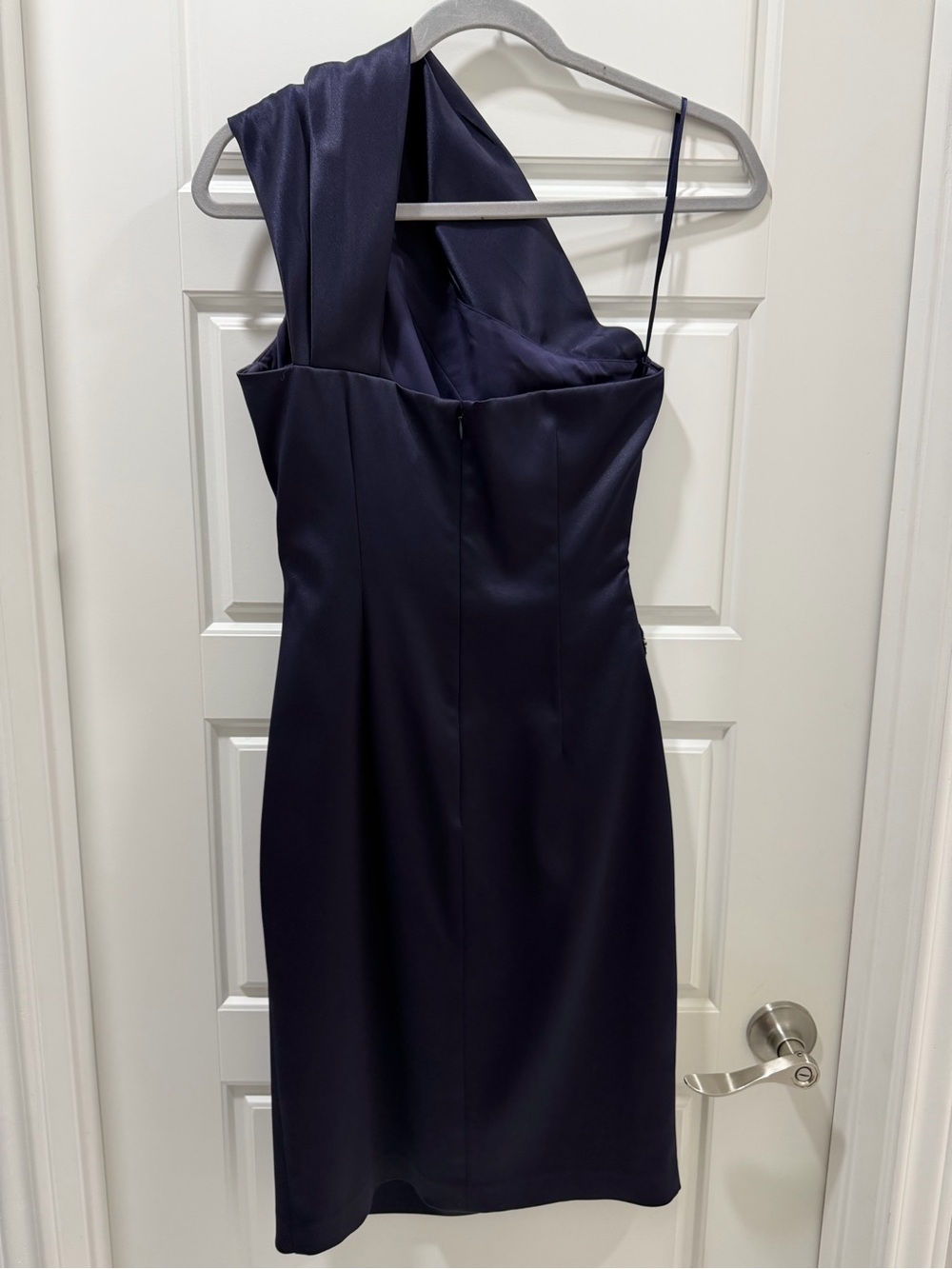 🦋 Eliza J Navy One-Shoulder Cocktail Dress - Picture 2 of 5